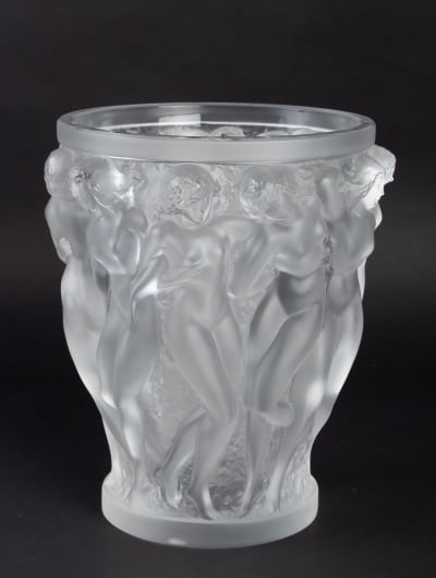 Vase « Bacchantes » cristal incolore de LALIQUE FRANCE d&#039;après un modèle de René LALIQUE|||||||||||