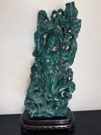 Important Groupe En Malachite Sculpté Représentant La Déesse Du Printemps