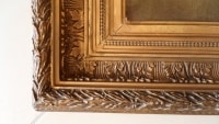 Portrait d&#039;homme, sur toile, dans son cadre en bois doré. Réf: Charles 16.