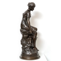 Sculpture - La Libellule , Édouard Drouot (1859-1945) - Bronze