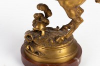 Sculpture en bronze doré de FREMIET Napoléon III 19e siècle