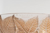 Paire d’Appliques « Charmes » verre blanc patiné sépia de René LALIQUE