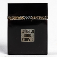 Flacon &quot;Parfum Noir&quot; verre noir de René LALIQUE pour Forvil