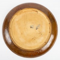 Grand plat en céramique de Charles Greber, XIXème