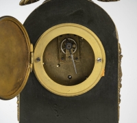 Pendulette de Voyage en Bronze de Style Empire, Fin du XIXème Siècle ou Début du XXème Siècle.