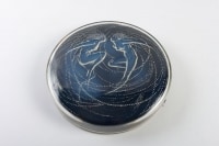 Boite « Deux Sirènes » verre opalescent base satin noir de René LALIQUE