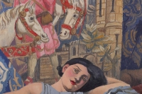 Raphaël DELORME (1885-1962) &quot; Jeune Femme dans son intérieur&quot; HSP circa 1930