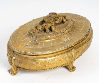 Boîte à bijoux en bronze, XIXème siècle
