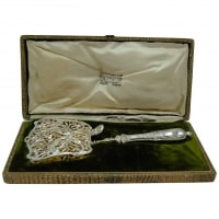 Chapus &quot;A La Gerbe d&#039;Or&quot;, French Solid Silver Asparagus / Pastry Server