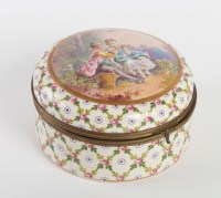 Bonbonnière en porcelaine Napoléon III 19e siècle