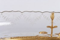 Coupe en cristal taillé et laiton 19e siècle
