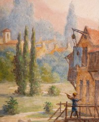 Pair de tableaux signés Chaperon Emile (1868-1946)