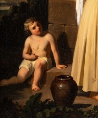 Léopold Robert 1794-1835. Paire de tableaux. Le puits et Le Repos.