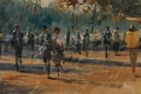 Serge Belloni « Le peintre de Paris » - L’Arc de Triomphe à Paris vers 1960 huile sur toile