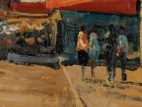Serge Belloni « Le peintre de Paris » - L’Arc de Triomphe à Paris vers 1960 huile sur toile