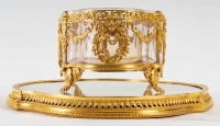Exceptionelle Centre de table en Cristal de Baccarat et bronze doré, XIXème siècle