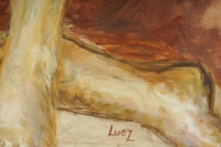 Peinture à l&#039;huile de Luez, XXème siècle