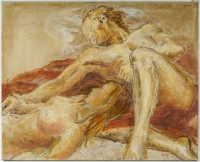 Peinture à l&#039;huile de Luez, XXème siècle