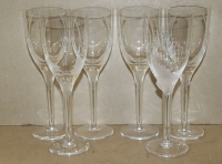 Marc Lalique : 6 Flûtes à Champagne, modèle &quot;Ange&quot; en Cristal