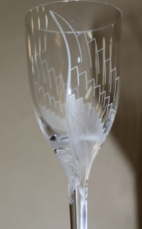 Marc Lalique: 6 Champagne Flutes, &quot;Angel&quot; model in Crystal