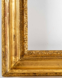 Cadre à pastel en bois doré sculpté d&#039;époque Louis XV
