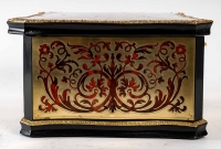 Coffret en marqueterie de Boulle, siglé B.M. XIXème siècle