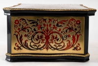 Coffret en marqueterie de Boulle, siglé B.M. XIXème siècle