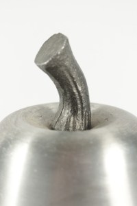 Cool ice bucket in the shape of a pear in brushed aluminum from the 1970’s.