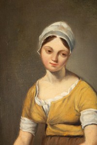 Portrait de jeune femme, école française XIXème.