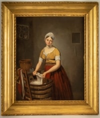 Portrait de jeune femme, école française XIXème.