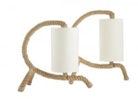 Set of Two Audoux Minet Rope Table Lamp, 1950