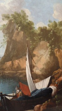 Peinture sur toile, marine, attribuée à Andrien Van Der Cabel. Réf: Charles 07.
