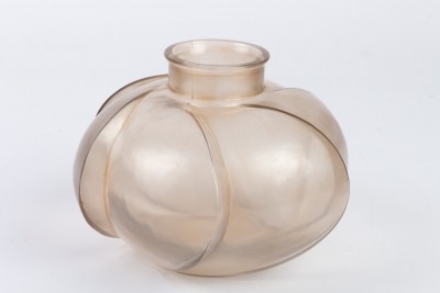 Vase « Périgord » verre blanc patiné sepia de René LALIQUE|||||||
