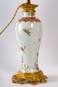 Paire de lampes en porcelaine fin XIXème siècle