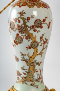 Paire de lampes en porcelaine fin XIXème siècle