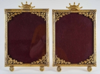 Paire de cadres photos Napoléon III, XIXème siècle