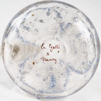 Pichet verre blanc émaillé - Cristallerie d&#039;Emile GALLE