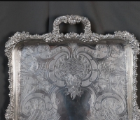 Charles Nicolas Odiot  - Important solid silver tray circa 1840/1860