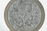 Bas relief Medallion, called the removal of the Sabines. Period Charles X  19th Century