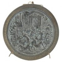 Bas relief Medallion, called the removal of the Sabines. Period Charles X  19th Century