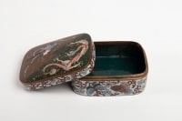 Box Enamels Cloisonné On Copper Decor Dragon And Phoenix, Japan, 1880