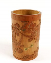 Pot à pinceaux laqué en bambou