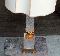 1970 Lampe cristal et bronze
