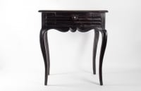Table, Office From The Beginning Of The 19th Century, Louis XV Style In Blackened Wood