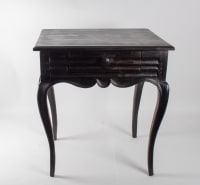Table, Office From The Beginning Of The 19th Century, Louis XV Style In Blackened Wood