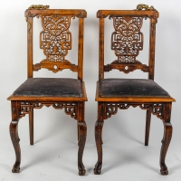 Une paire de chaises attribué a Gabriel Viardot fin XIXème siècle