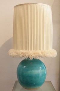 Pied de lampe en céramique par Jean Besnard, art déco
