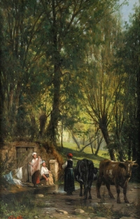Léon LEGAT(1829-1892). Le Sous-bois.