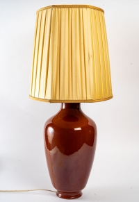 Lampe en porcelaine de couleur sang de boeuf, XXème siècle