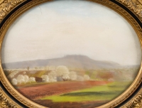 Une paire de pastel dans un cadre fin XIXème siècle